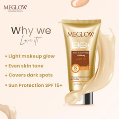 Meglow Best Beautifying BB+ Fairness With Spf 15+ Cream 30g