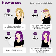 2.Oh! Semi Permanent Hair Diy Color Blue and Purple 100ml