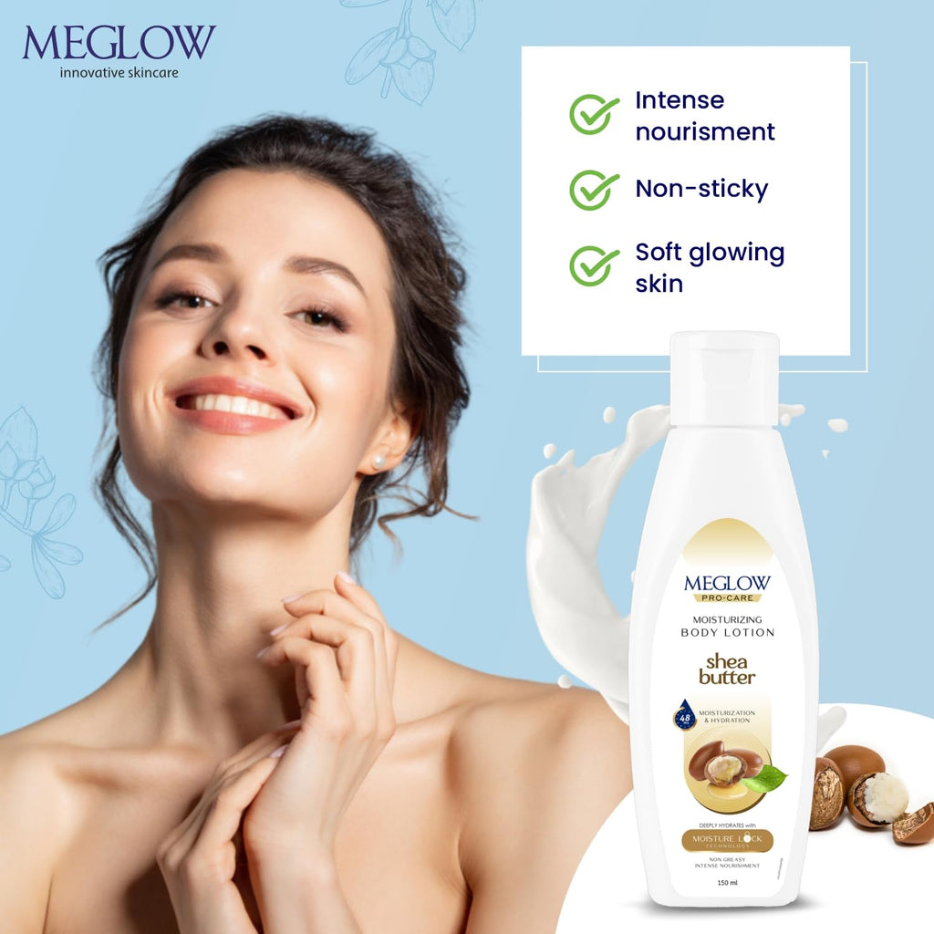 Leeford Meglow Pro Care Sheabutter Feuchtigkeitsspendende Körperlotion