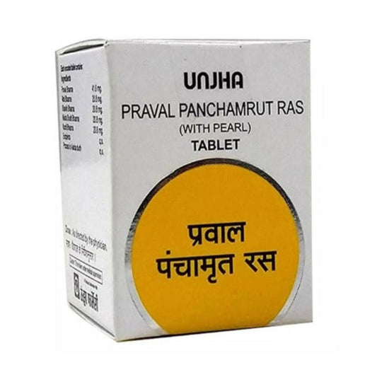 Unjha Ayurvedic Praval Panchamrut Ras Mukta Yukta Verdauungspulver