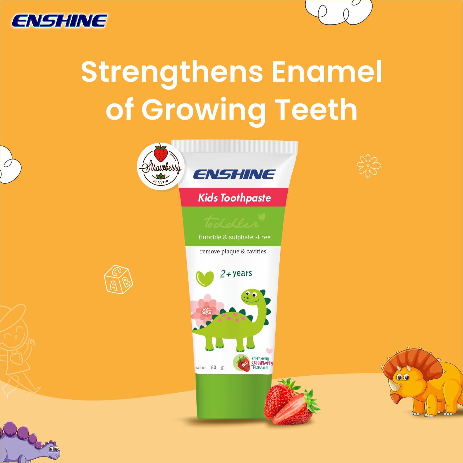 Leeford Enshine Kids Toothpaste [2+ Years] Strawberry Flavor