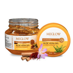 Leeford Meglow Aloevera Gel With Kesar & Chandan 100g