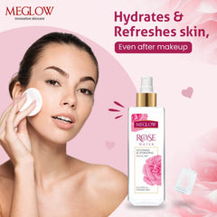 Leeford Meglow Rose Water Toner For Face 100ml