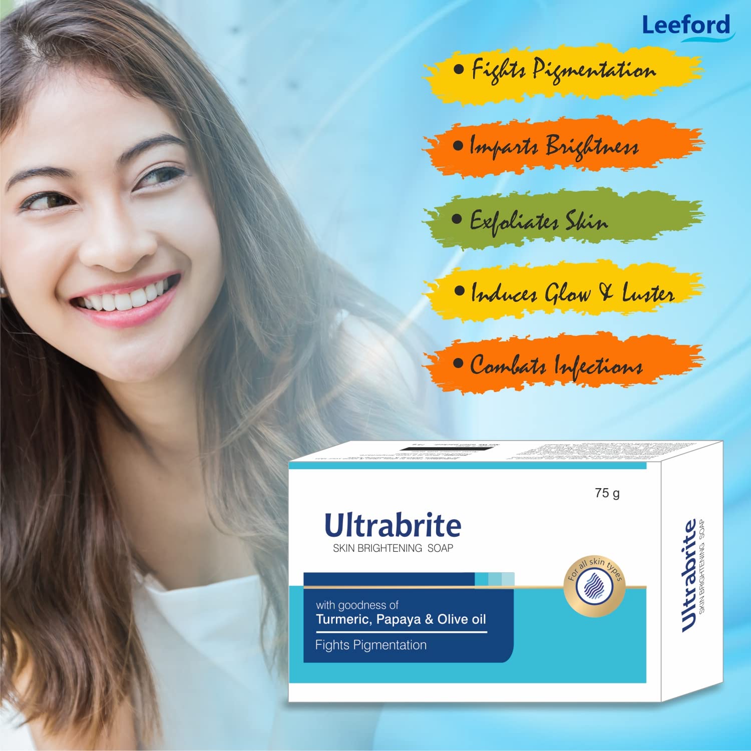 Leeford Ultrabrite Skin Brightening Soap Bar 75g