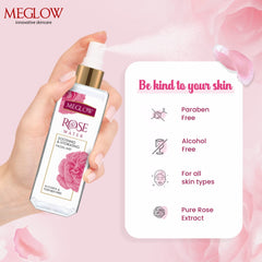 Leeford Meglow Rose Water Toner For Face 100ml