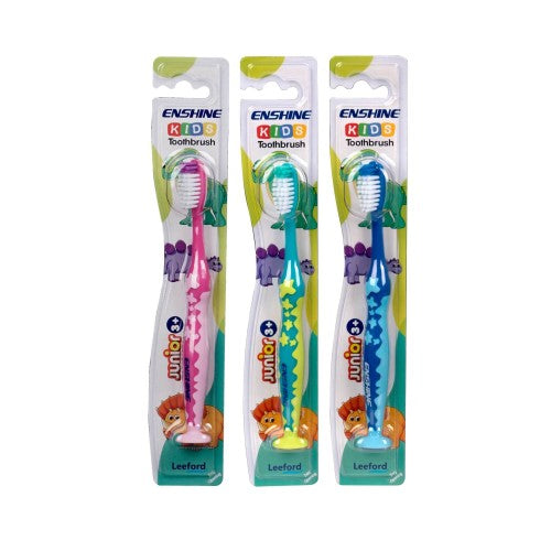 Leeford Enshine Kids Toothbrush For Junior [3+Years] With Easy Grip Multi Color