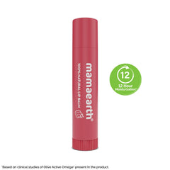 Mamaearth Nourishing 100% Natural Lip Balm with Vitamin E for Soft & Supple Lips Color Shea Butter,Raspberry & Strawberry 4g