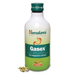 Himalaya Herbal Ayurvedic Gasex Сироп с имбирем, лимоном и элаичи, улучшающий пищеварение, 200 мл