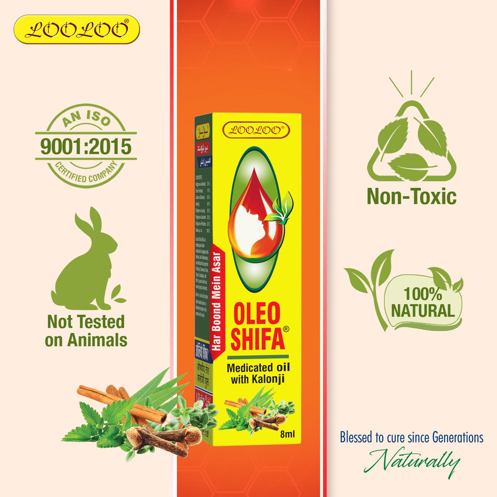 LooLoo Ayurvedic Oleo Shifa Medicated Oil With Kalonji 2 X 8ml