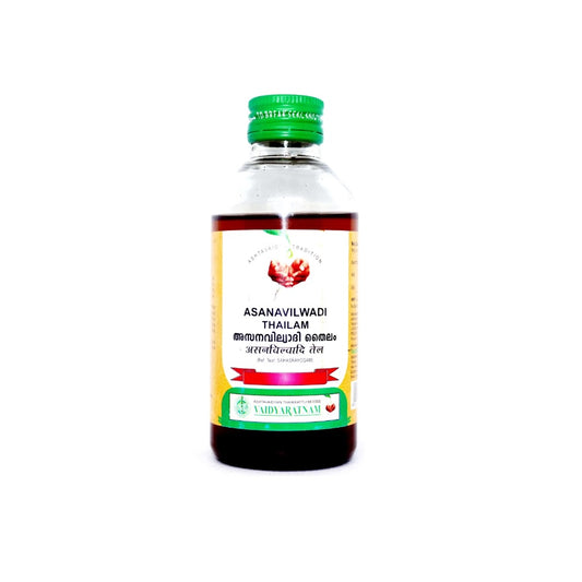 Vaidyaratnam Ayurvedic Asanavilwadi Kera Thailam Oil 200 Ml