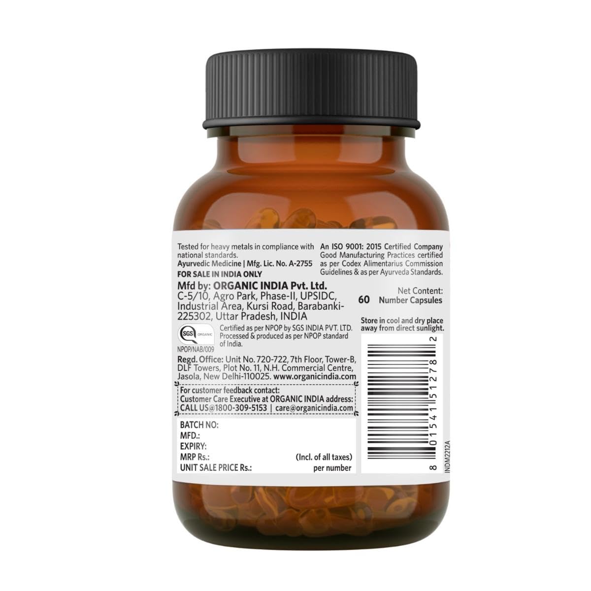 Organic India Ayurvedic Cinnamon Capsules