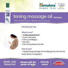 Himalaya Herbal Ayurvedisches Toning-Massageöl, strafft und festigt die Haut, lindert Stress und Schmerzen, 200 ml