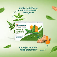 Himalaya Herbal Ayurvedic Personal Body Care Neem & Turmeric Cleanses And Purifies Skin Soap