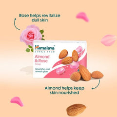 Himalaya Herbal Ayurvedic Personal Body Care Mandel &amp; Rose spendet Feuchtigkeit und kühlt die Hautseife