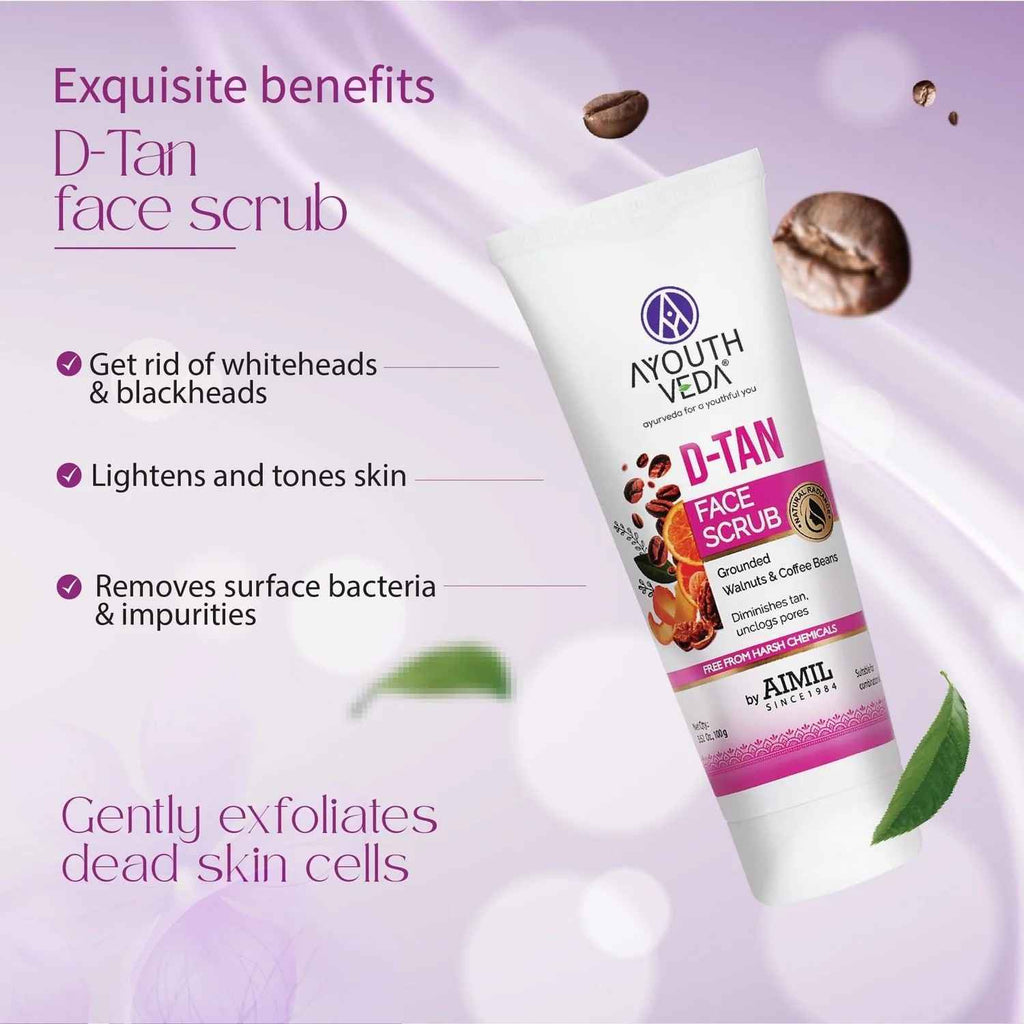 Aimil Ayouthveda Cosmetics D Tan Face Scrub 100g
