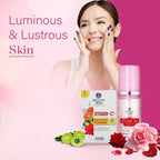 Aimil Ayouthveda Cosmetics Luminous Skin Combo Vitamin C Face Pack Powder 10g × 8 Gulab Jal 100ml