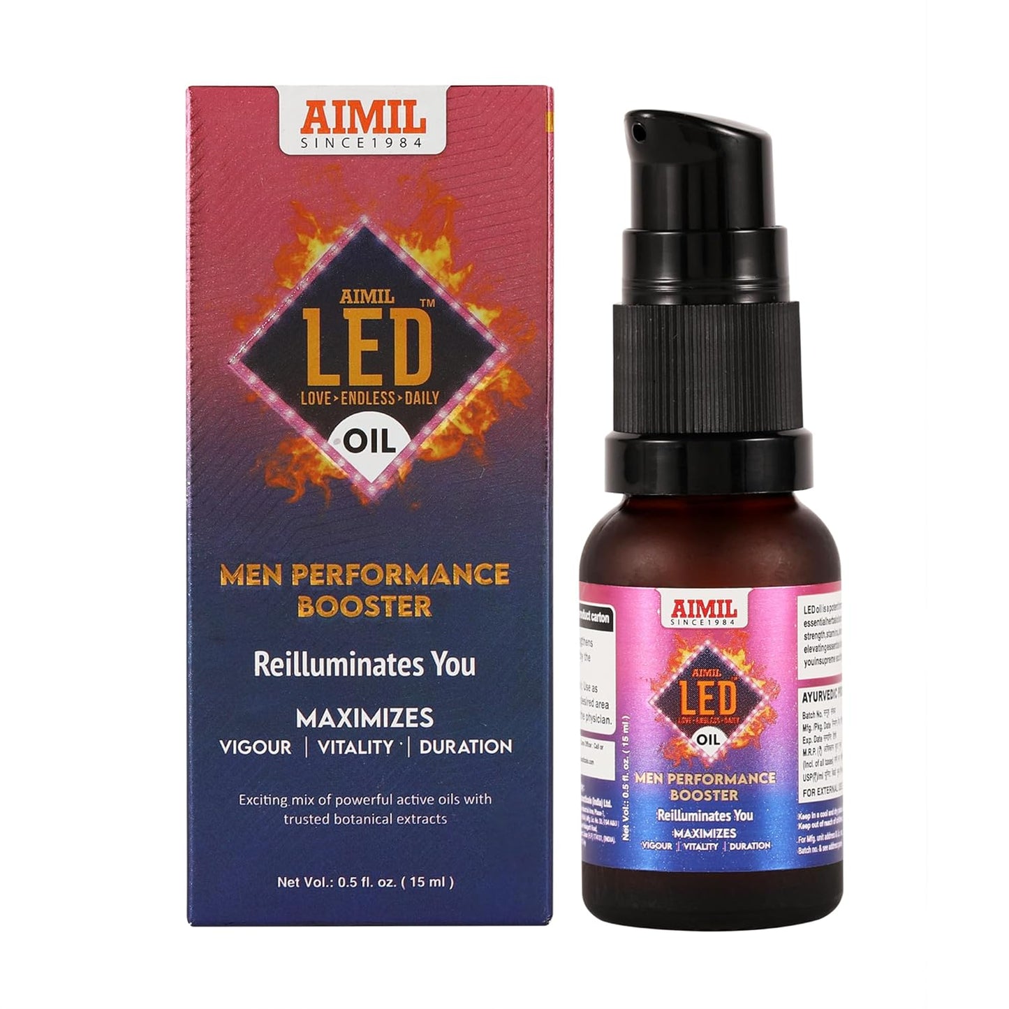 Aimil Ayurvedic Led Oil Men Performance Booster Oil 15ml