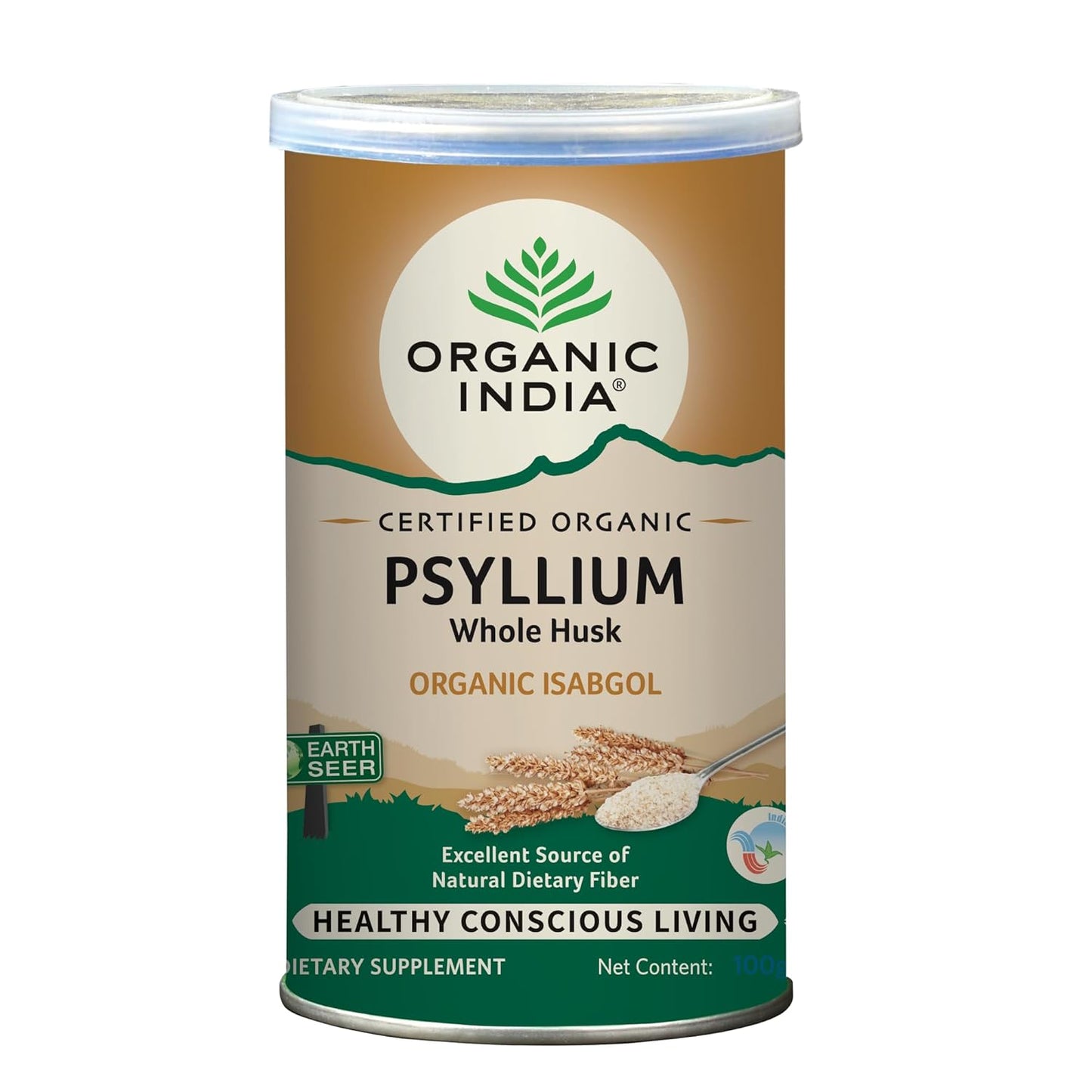 Organic India Psyllium Whole Husk Isabgol Powder