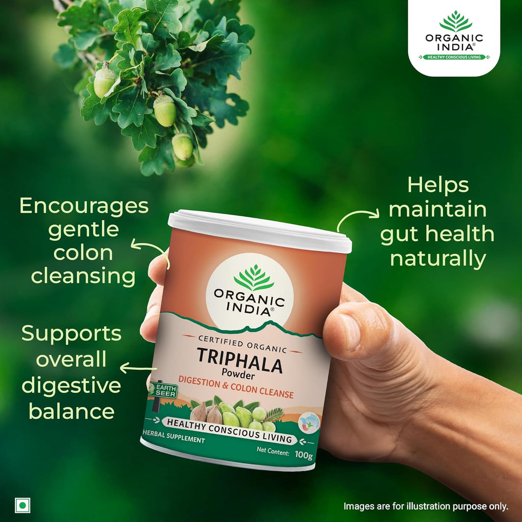 Organic India Triphala Capsule & Powder to Purify Blood & Cure Digestion