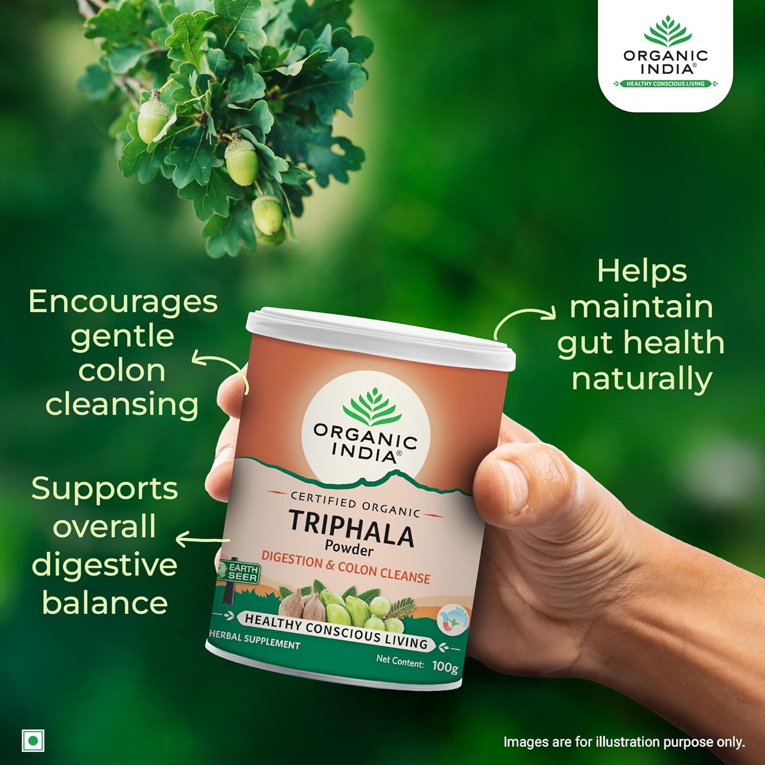 Organic India Triphala Capsule & Powder to Purify Blood & Cure Digestion