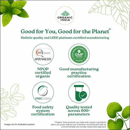 Organic India Tulsi Original Green Tea 25 Teabag,50 Teabag & 100g Tin