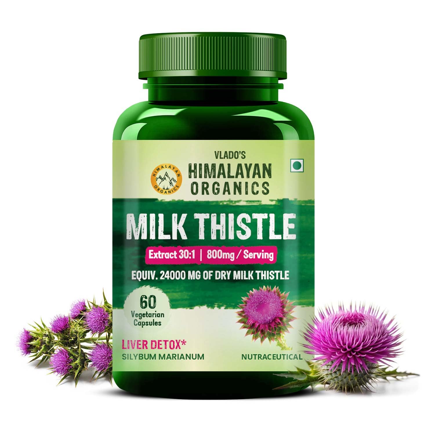 Himalayan Organics Milk Thistle Vegetarian 60 Capsules
