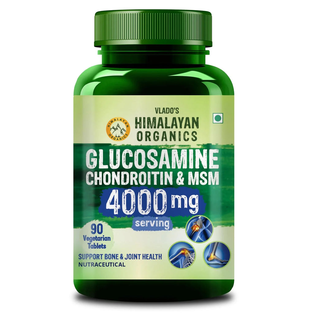 Himalayan Organics Glucosamine Chondroitin MSM 4000mg Vegetarian 120 Tablets