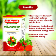 Baidyanath Ayurvedic (Jhansi) Ashwagandha 60 Tabletten