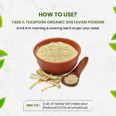 Himalayan Organics Bio-Shatavari/Asparagus Racemosus-Pulver Gesunde Hormone, weibliche Gesundheit, allgemeines Wohlbefinden (250 Gramm)