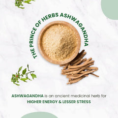 Гималайские органические вещества Ашваганда 1000 мг/для снятия тревоги, снятия стресса и повышения выносливости, вегетарианские капсулы
