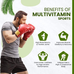 Himalayan Organics Multivitamin Sports mit 60 + lebenswichtigen Nährstoffen und 13 Leistungsmischungen mit Enzymen, 60 Tabletten