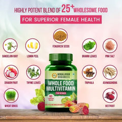 Himalayan Organics Whole Food Multivitamin für Frauen, natürliche Vitamine und Mineralien, 60 vegetarische Kapseln