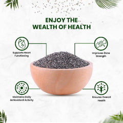 Himalayan Organics zertifizierte Bio-Chiasamen, angereichert mit Omega 3 und Zink, unterstützen das Gesundheitsmanagement – ​​200 g