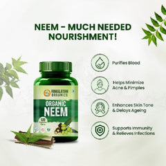 Himalayan Organics Organic Neem Tablets Helps In Purification Of Blood Healthy Skin & Hair (120 Tablets)