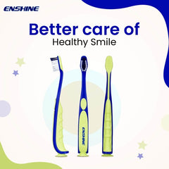 Leeford Enshine For 12+ Months Babies Tongue Cleaner Easy Grip Multi Colors Soft Toothbrush