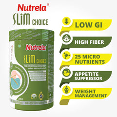 Patanjali Nutrela Slim Choice Meal Replacement Shake For Weight Loss Vanilla Flavor Powder 500gm