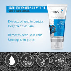 Leeford Clinsol Anti Acne Charcoal Face Wash