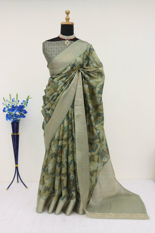 Bollywood Indian Pakistani Ethnic Party Wear Women Soft Pure Printed Self Design Semi Silk Saree/Sari