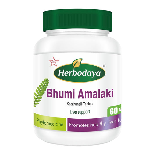 Skm Siddha Ayurveda Herbodaya Bhumi Amalaki Keezhanelli Liver Support 550mg 60 Tablets