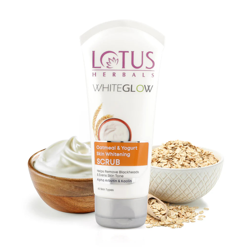 Lotus Herbals Cosmetics WhiteGlow Skin Brightening Oatmeal & Yogurt Scrub