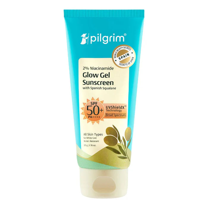 Pilgrim Cosmetics 2% Niacinamide Glow Gel Sunscreen SPF 50+ PA+++ 50g