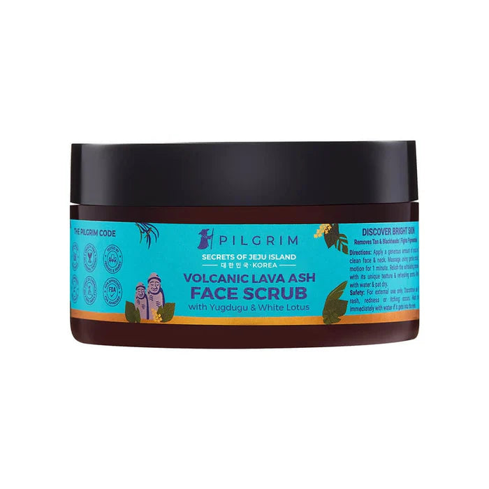 Pilgrim Cosmetics Volcanic Lava Ash Face Scrub with Yugdugu & White Lotus 100g