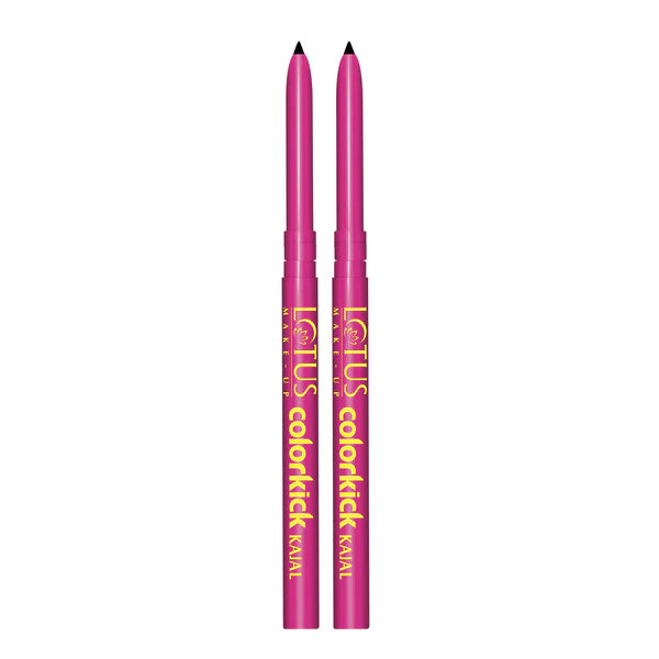 Lotus Make Up Cosmetics Colorkick Kajal Black (Pack of 2)