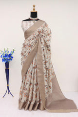 Bollywood Indian Pakistani Ethnic Party Wear Women Soft Pure Printed Self Design Semi Silk Saree/Sari