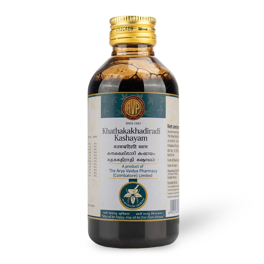 AVP Ayurvedic Khathakakhadiradi Kashayam Liquid 200ml