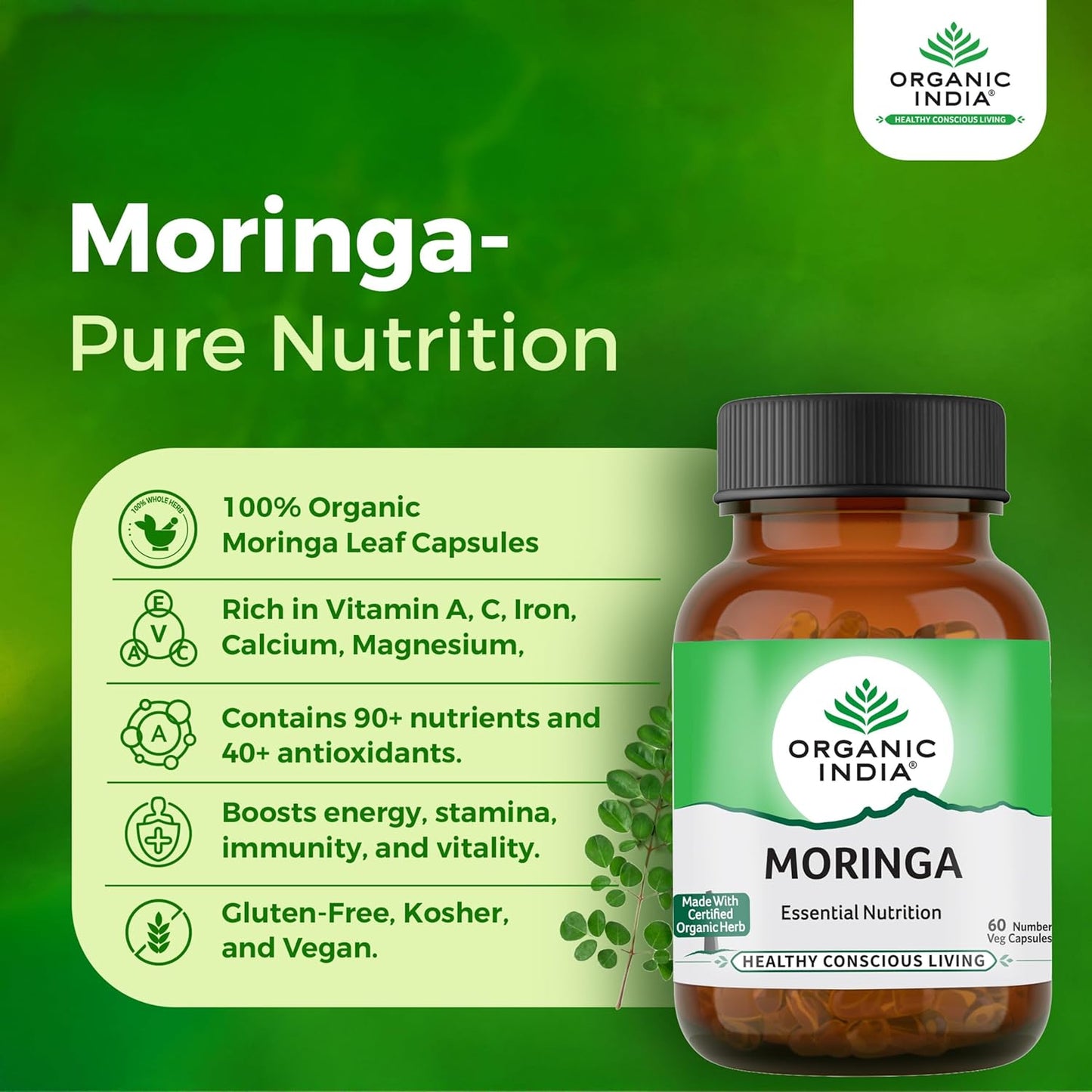 Organic India Organic Moringa Powder & Capsule