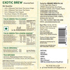 Organic India Exotic Brew Gift Box with Tea Infuser 3 X 100g