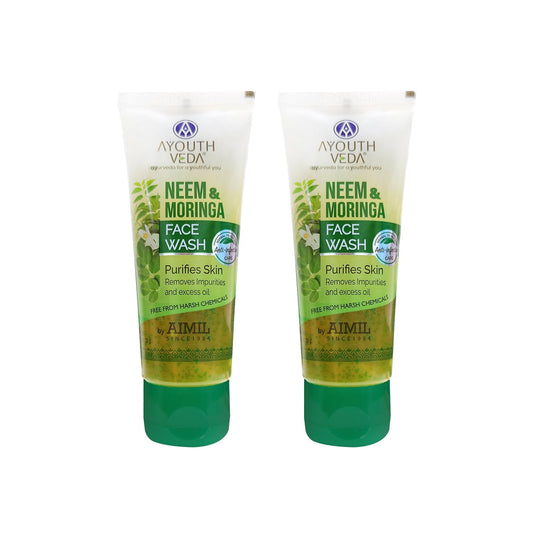 Aimil Ayouthveda Cosmetics Neem and Moringa Face Wash Pack of 2 X 50gm