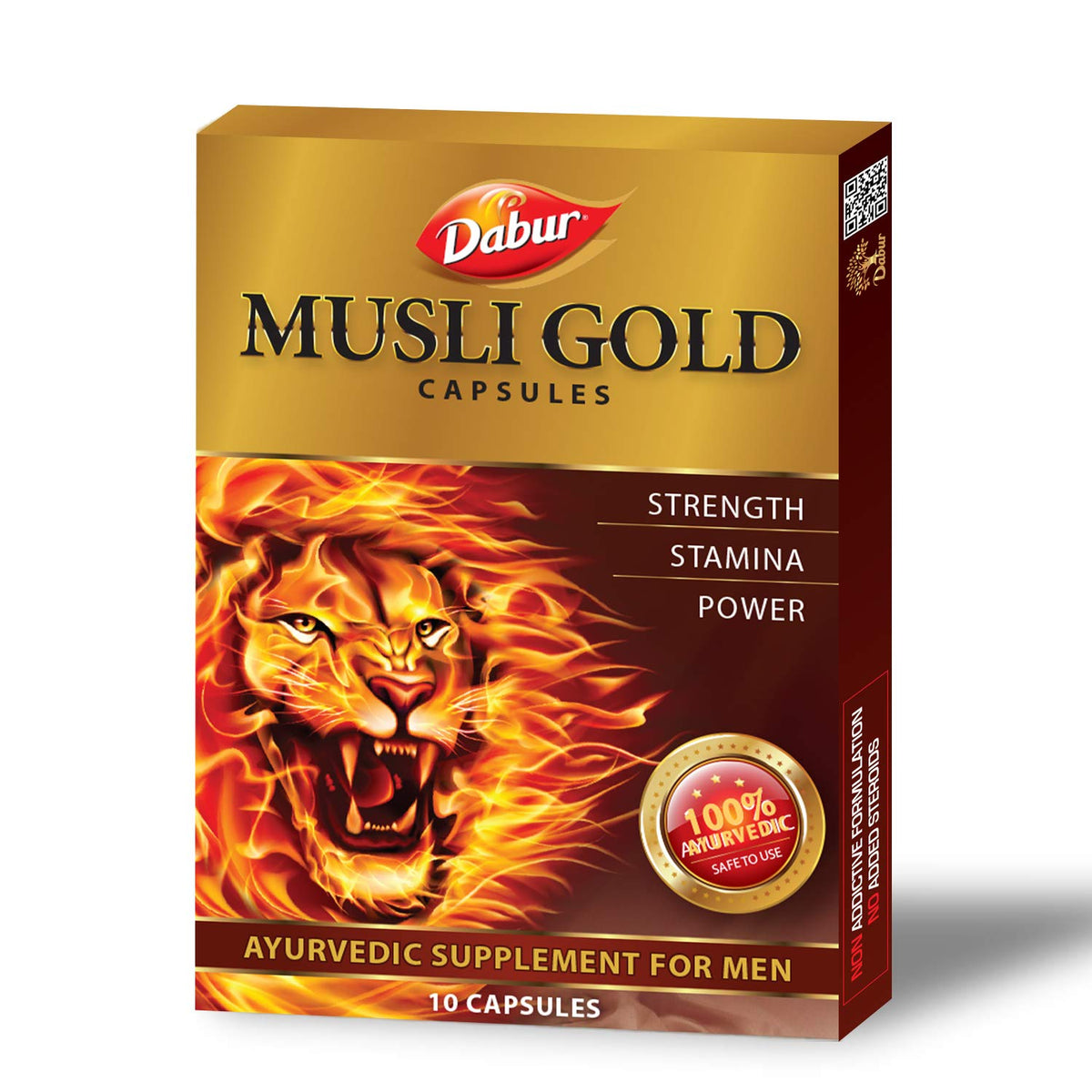 Dabur Ayurvedic Musli Gold Strength,Stamina & Power 10 Capsules