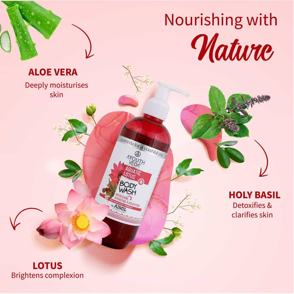 Ayouthveda Aquatic Lotus Body Wash – 300ml